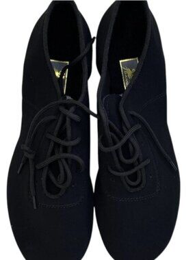 NEW AIDA Latin & Salsa Ballroom Dance Men's Size 8 25.5cm Black Suede Velvet
